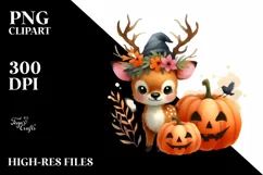 Cute Baby Elk Watercolor Clipart Product Image 3
