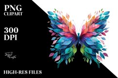 Vibrant Butterfly with Flowers, PNG Product Image 3