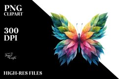 Vibrant Butterfly with Flowers, PNG Product Image 3