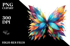 Vibrant Butterfly with Flowers, PNG Product Image 3