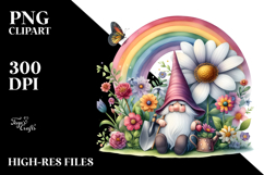 Gnome Rainbow Bird | Sublimation Clipart Product Image 2