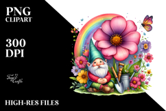Gnome Rainbow Bird | Sublimation Clipart Product Image 2