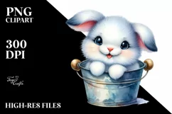 Colorful Baby Arctic Hare | Sublimation | Clipart Product Image 3