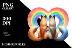 Cute Rainbow Malinois Holding Heart PNG Product Image 2