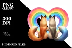 Cute Rainbow Malinois Holding Heart PNG Product Image 2