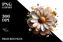 Abstract Daisy Splash PNG Product Image 2