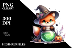 Cute Baby Fox Popping from Witch Potion Product Image 2