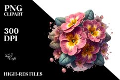 Glossy Primrose with Metallic Insertions | Clipart Product Image 3