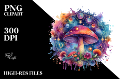 Vibrant Magical Mushroom Tarot, PNG Product Image 2