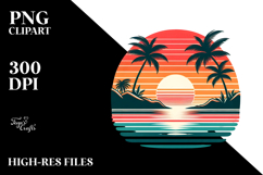 Retro Tropical Island Sunset, 20 oz Tumbler Product Image 2