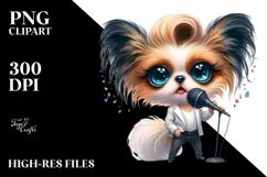 Colorful Papillon Pop Singer Caricature-like Clipart Product Image 1