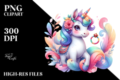 Unicorn with Bullfighting Ring PNG Product Image 2