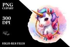 Unicorn with Bullfighting Ring PNG Product Image 2