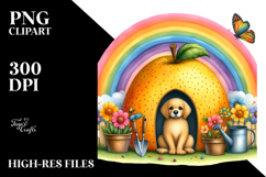 Dog Rainbow Bird | Sublimation Clipart Product Image 2