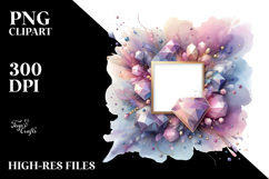 Abstract Pastel Violet Frame PNG Product Image 2