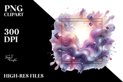 Abstract Pastel Violet Frame PNG Product Image 2