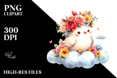 Cheerful Baby Chicken Sitting PNG Product Image 2