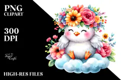 Cheerful Baby Chicken Sitting PNG Product Image 2