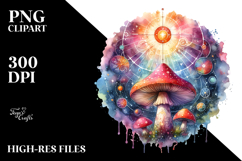 Vibrant Mushroom Tarot, Centered, PNG Product Image 2