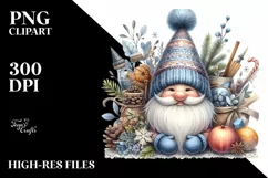 Detailed Winter Gnome PNG Product Image 1
