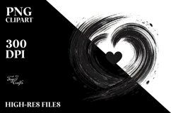Simple Paintbrush Style Heart PNG Product Image 2