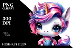 Vibrant Unicorn with Cool Haircut PNG Product Image 2
