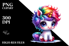 Vibrant Unicorn with Cool Haircut PNG Product Image 2