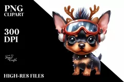 Doberman Pinscher with Crazy Haircut, Transparent PNG Product Image 1