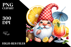Whimsical Gnome Drinking Cocktail PNG Product Image 2
