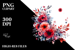 Vibrant Red Frame Abstract | Sublimation Clipart Product Image 2