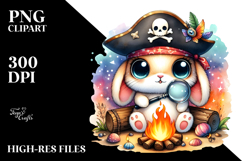 Vibrant Crazy Cute Baby Rabbit PNG Product Image 2