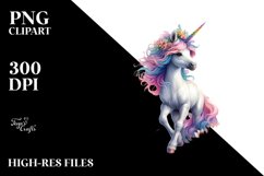 Baby Unicorn with Desert Scene PNG Product Image 3