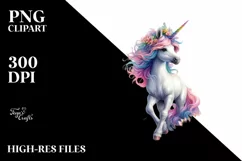 Baby Unicorn with Desert Scene PNG Product Image 3