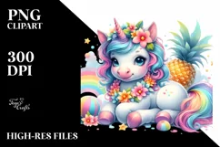 Baby Cow with Lei PNG Product Image 3