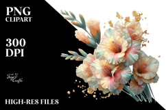 Elegant Gladiolus with Golden Insertions, Transparent PNG Product Image 2