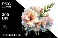 Gladiolus with Metallic Insertions PNG Product Image 2
