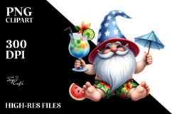 Beach Gnome with Cocktail PNG Product Image 2