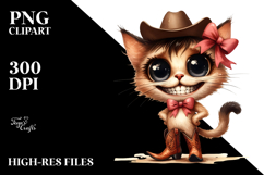 Cat Big Eyes with Bow | Sublimation | Clipart Product Image 2