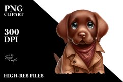 Watercolor Labrador Wearing Tie | Clipart Product Image 3