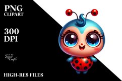 Colorful Baby Ladybug | Sublimation,Clipart Product Image 1