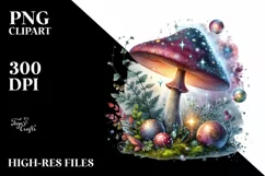 Shiny Magical Mushroom, Transparent PNG Product Image 1