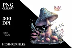 Shiny Magical Mushroom, Transparent PNG Product Image 1