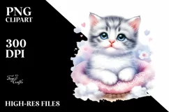 Cute Baby Cat with Big Eyes PNG Product Image 3