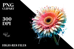 Gerbera with Metallic Insertions PNG Product Image 2