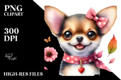 Cute Happy Chihuahua with Big Eyes PNG Product Image 2