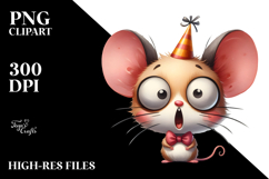Ridiculously Cute Mouse with Party Hat, Trending on Product Image 2