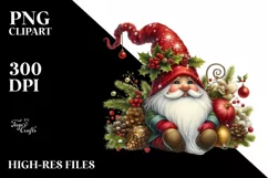 Detailed Christmas Gnome PNG Product Image 1