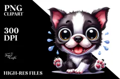 cute Boston Terrier with Sunglasses, High-Res PNG Product Image 2