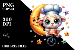 Vibrant Goofy Cute Baby Lamb PNG Product Image 2