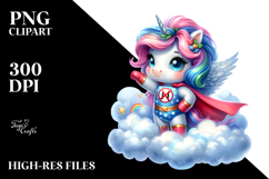 Baby Unicorn Watercolor Hero Pose Product Image 2